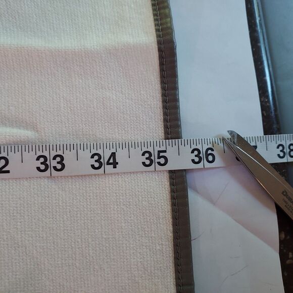 Chico's Ivory Pascale Long Sweater Vest Cardigan Leather Pockets Trim Size 1 M - Picture 12 of 12